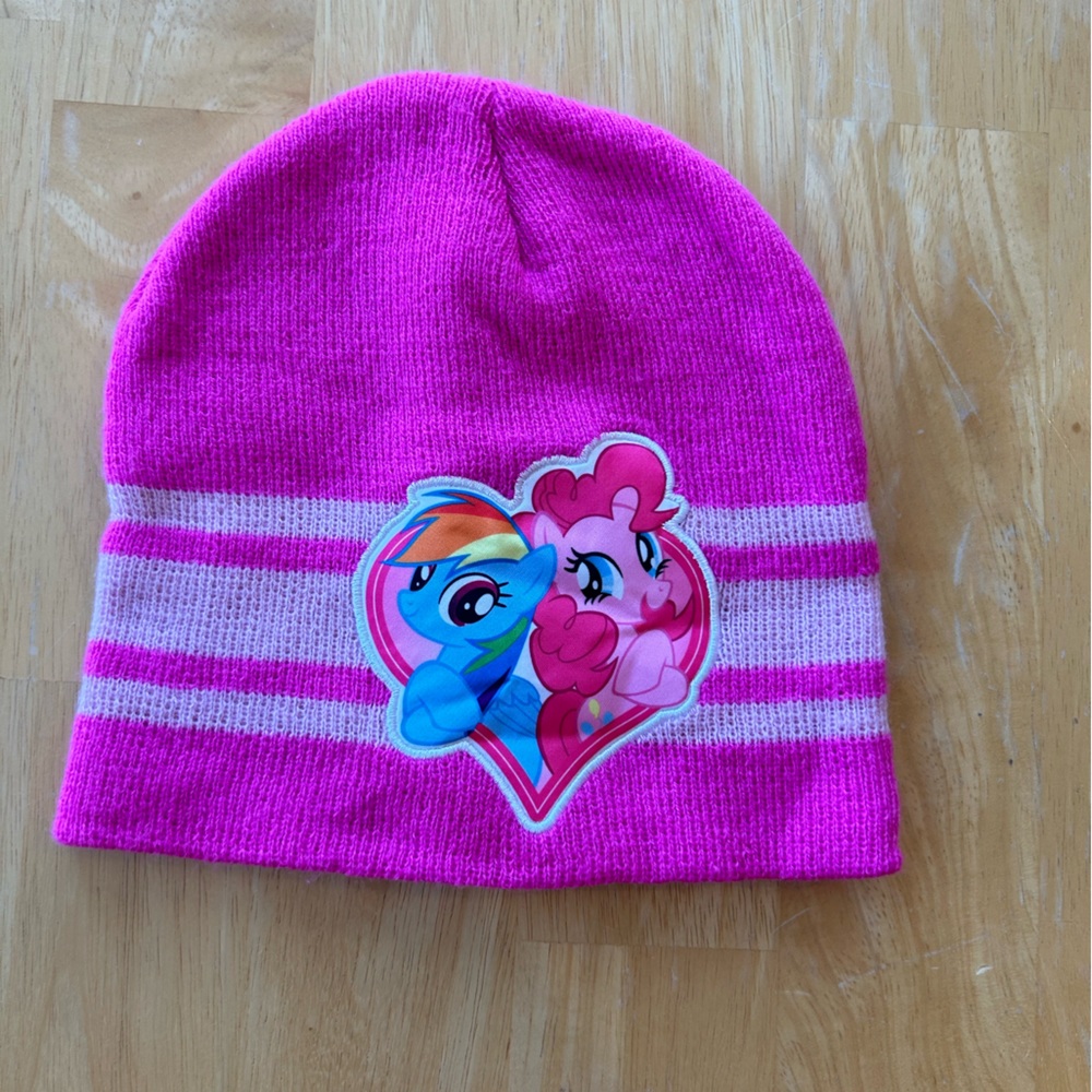Girls hot pink My Little Pony hat